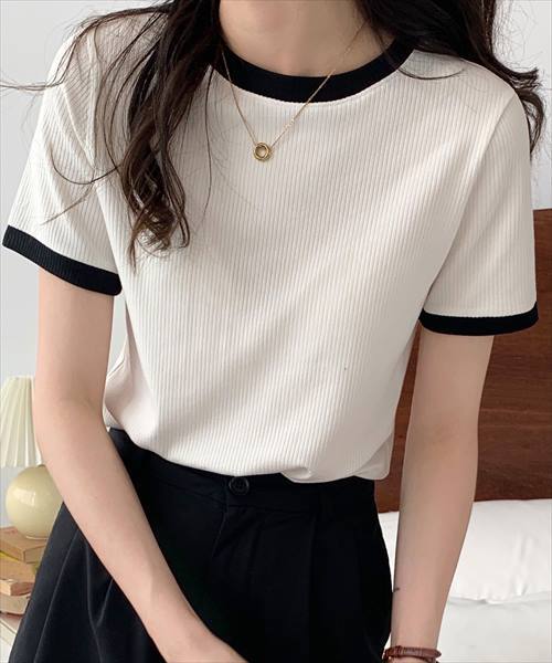 レディース パイピングリブTシャツ | テディショップ(TeddyShop