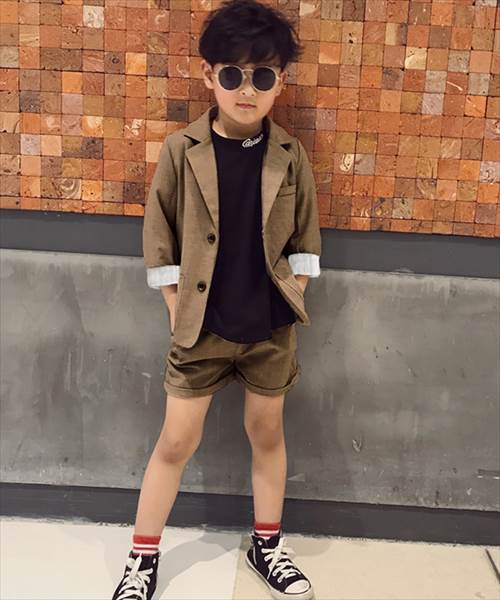 キッズ セットアップスーツ ジャケット+ショートパンツ 上下2点
