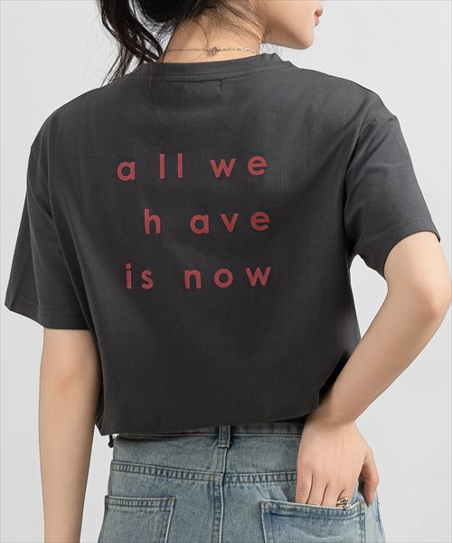 レディース 半袖英字バックプリントTシャツ | テディショップ