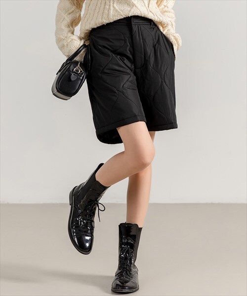 レディース キルティングワイドショートパンツ | テディショップ