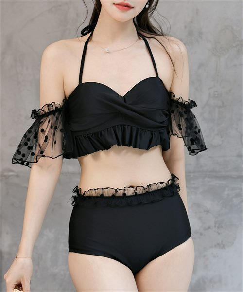 後ろリボンオフショルswim wear 新色追加】後ろリボンオフショルswim wear | OLIVE des OLIVE