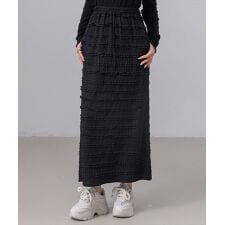 テディショップ(TeddyShop)のレディース シャーリングミニフリルニットナロースカート