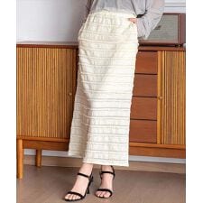 テディショップ(TeddyShop)のレディース シャーリングミニフリルニットナロースカート