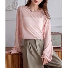 テディショップ(TeddyShop)のレディース 大人のこなれ感。オーバーサイズシアーメッシュトップス