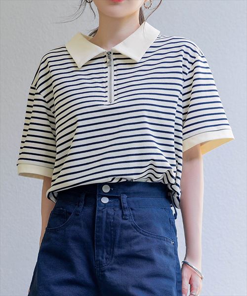 LILY BROWN×MARY QUANT】クロップドリボンポロシャツ | リリーブラウン