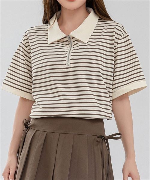 LILY BROWN×MARY QUANT】クロップドリボンポロシャツ | リリーブラウン