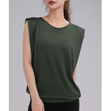 テディショップ(TeddyShop)のレディース タック入りヨガウェアトップス タンクトップ［ヨガ/ピラティス/ダンス/ジム］