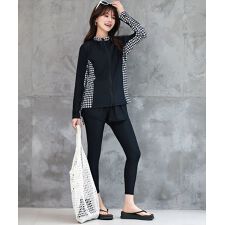 テディショップ(TeddyShop)の水着 ボタニカル柄ラッシュガード+タンキニ+ショートパンツ+レギンスフィットネス水着 5点セット