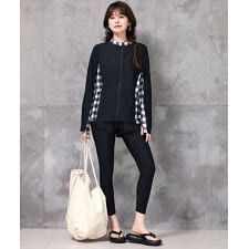 テディショップ(TeddyShop)の水着 ボタニカル柄ラッシュガード+タンキニ+ショートパンツ+レギンスフィットネス水着 5点セット