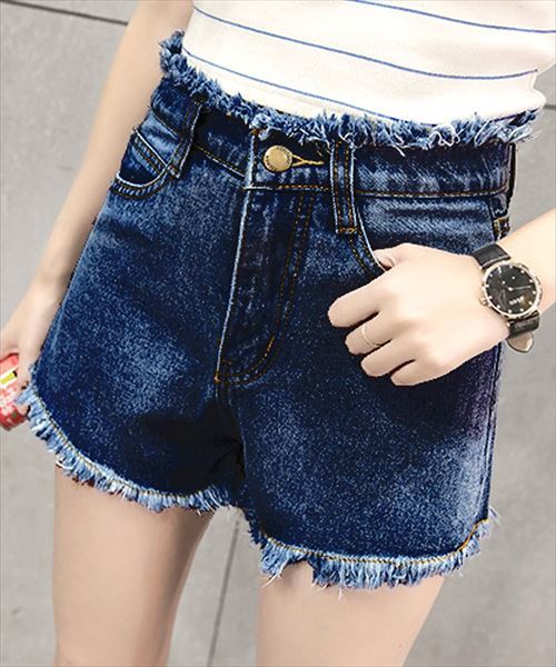 ★デニムショートパンツ ダメージ加工★6枚 ダメージ加工デニムショートパンツ | レディース,パンツ,デニム