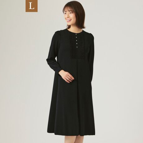 L】アセテートナイロンストレッチ ニットワンピース | トゥービー  