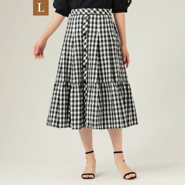 ❤️新品未使用❤️TO BE CHICトゥービーシックギンガムドビーワンピース40 L】ギンガムドビー スカート | トゥービーシック(TO BE CHIC) | マルイ