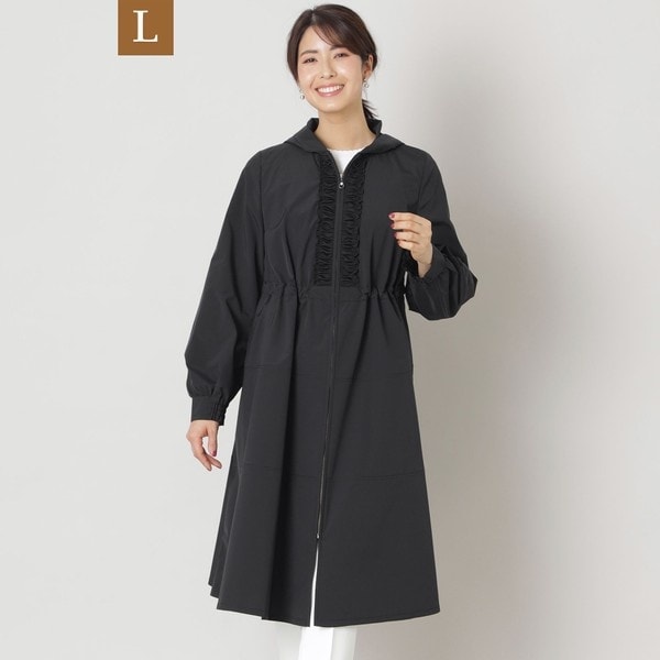 TO BE CHIC 2WAY ウエスト リボン ナイロン コート ブラック TO BE CHIC 2WAY ウエスト リボン ナイロン コート ブラック
