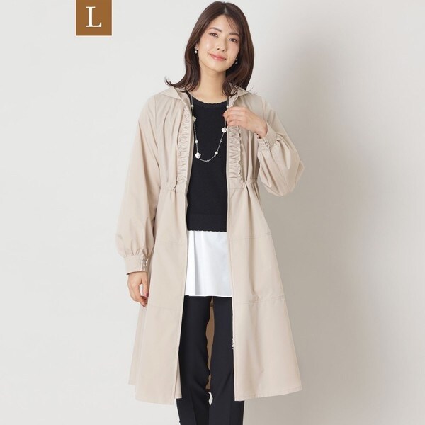 【美品】Spick & Span ダブルフェイスノーカラーローブコート Spick&Spanダブルフェイスノーカラーローブコートウールロング