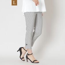 【L】ウインドウペン スリムパンツ