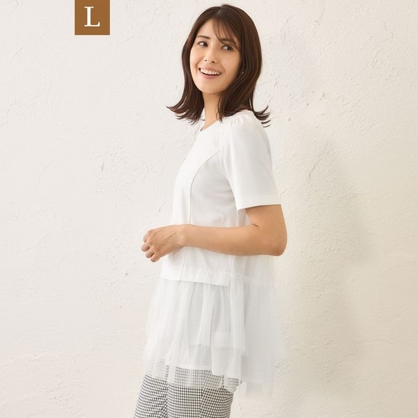 【L】チュールネットコンビ チュニック