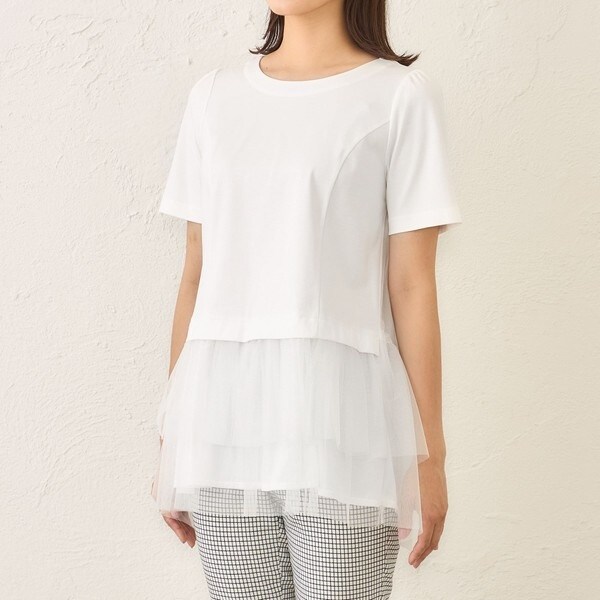 【L】チュールネットコンビ チュニック