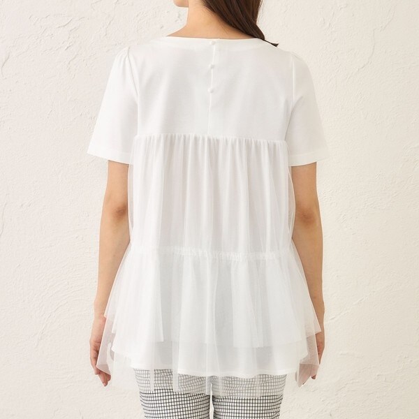 【L】チュールネットコンビ チュニック