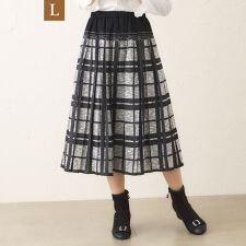 【L】ツイード調ジャカード スカート