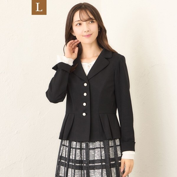 トゥービーシック　グレー　プリーツ　フレア　フリル　大きいサイズ46　春　秋 トゥービーシック グレー プリーツ フレア フリル 大きいサイズ