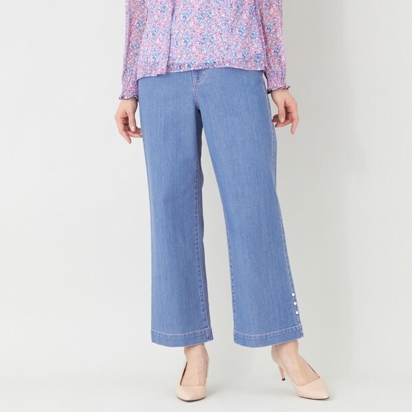 TO BE CHIC ミックスツイードフリル デニムパンツ ジーパン トゥービーシック(TO BE CHIC) レディース デニムパンツ の一覧