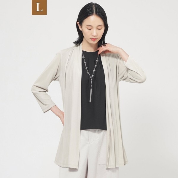 tシャツ 「L」「ウォッシャブル」「接触冷感」ラッセルレースコンビスムースプルオーバーカットソー レディース TRANS WORK｜【ウォッシャブル】【接触冷感】ラッセルレース