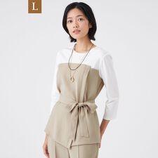 【L】【ウォッシャブル】ドライダブルクロス×スムースコンビ