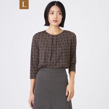 【L】【吸水速乾・UV・接触冷感・ウォッシャブル】ビットエアファインブラウス