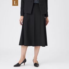 【L】【美シリーズ・セットアップ対応・ウォッシャブル】プレミアムジャージスカート