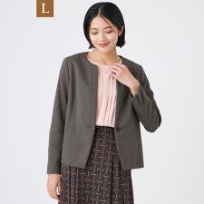 【L】【美シリーズ・セットアップ対応・ウォッシャブル】プレミアムジャージジャケット