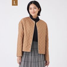 【L】【吸湿発熱・消臭】キルティングタフタコート