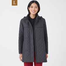 【L】【吸湿発熱・消臭】キルティングタフタコート