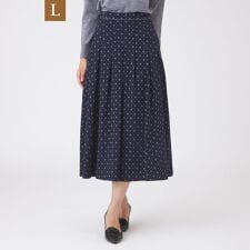 【L】【ウォッシャブル】ジオメトリックプリントスカート