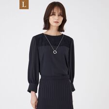 【L】【ウォッシャブル】プライムジョーゼットブラウス