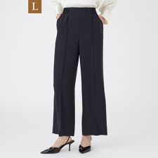 【L】【ウォッシャブル】プライムジョーゼットパンツ