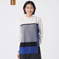 【L】【ウォッシャブル】エクストラファインウールプルオーバー