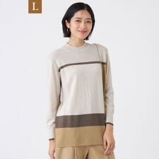 【L】【ウォッシャブル】エクストラファインウールプルオーバー