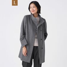 トランスワーク(TRANS WORK)の【L】カシミヤ混メルトンウールコート