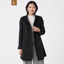 トランスワーク(TRANS WORK)の【L】カシミヤ混メルトンウールコート