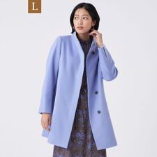 トランスワーク(TRANS WORK)の【L】カシミヤ混メルトンウールコート