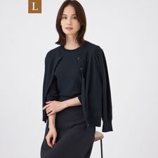 【L】【ウォッシャブル】SPANGLE KNITカーディガン