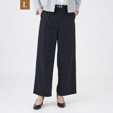 【L】【美シリーズ・セットアップ対応・ウォッシャブル】バックサテンジョーゼットパンツ