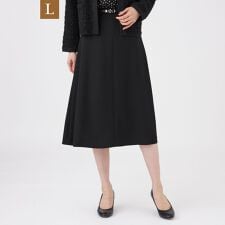 【L】【美シリーズ・セットアップ対応・ウォッシャブル】バックサテンジョーゼットスカート