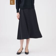 【L】【美シリーズ・セットアップ対応・ウォッシャブル】バックサテンジョーゼットスカート