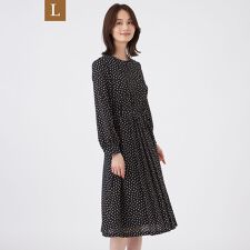 【L】【ウォッシャブル】ノルディスドットワンピース