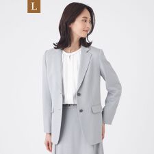 【L】【美シリーズ・ウォッシャブル】トリアセスビンダイアゴナルテーラードジャケット