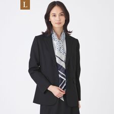 【L】【美シリーズ・ウォッシャブル】トリアセスビンダイアゴナルテーラードジャケット