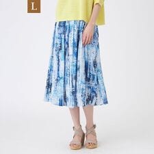 【L】【ウォッシャブル】スプラッシュプリントスカート