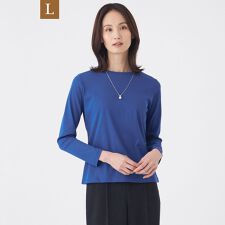 【L】【接触冷感・ウォッシャブル】コットンフライスカットソー