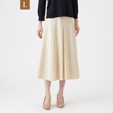 【L】【美シリーズ・セットアップ対応・ウォッシャブル】オックスストレッチフレアスカート